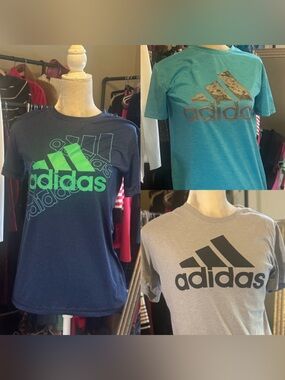 Lot of three Boys large Adidas tees